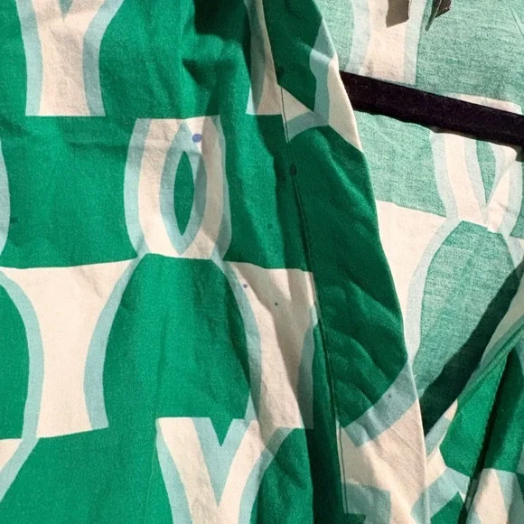 Anthropologie Green Patterned Women's Dress, size small petite - Picture 9 of 10